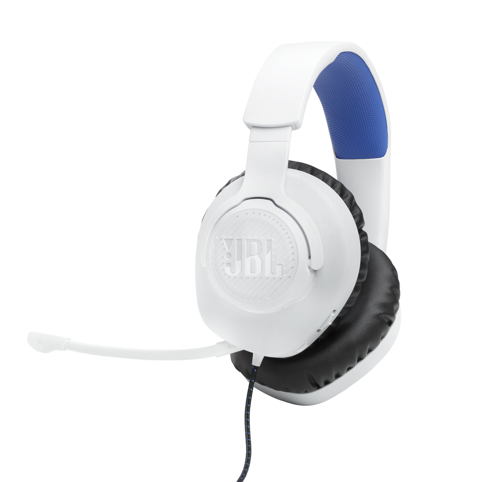 JBL Quantum 100 White | Over-Ear Wired Gaming Headset - PS5/XBOX One/Switch/PC Compatible - 3.5mm Connectivity - Detachable Microphone Gaming Headset